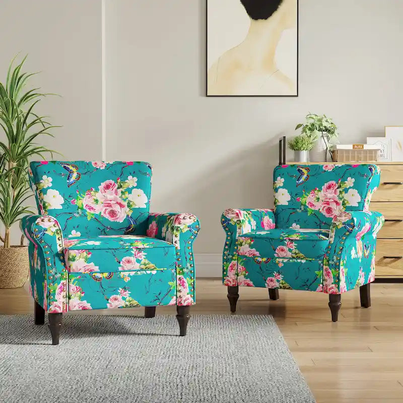 Fauteuil de salon avec finition cloutée - 29.9W x 29.9H x 32.9D