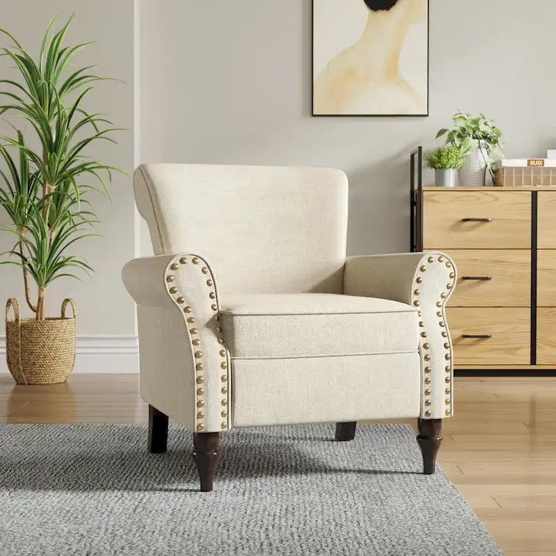 Fauteuil de salon avec finition cloutée - 29.9W x 29.9H x 32.9D