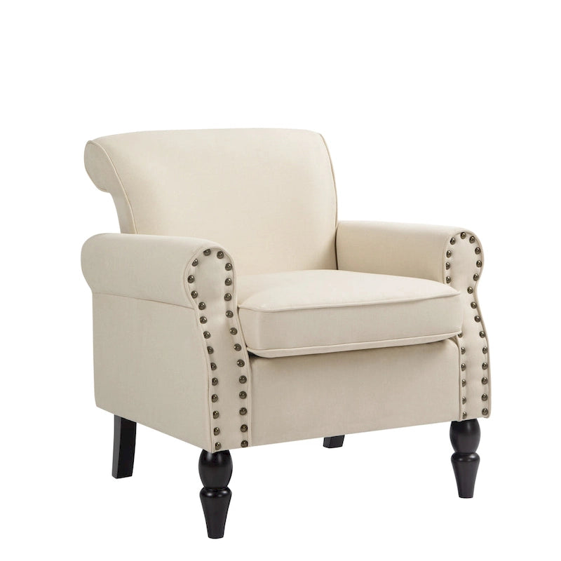 Fauteuil de salon avec finition cloutée - 29.9W x 29.9H x 32.9D