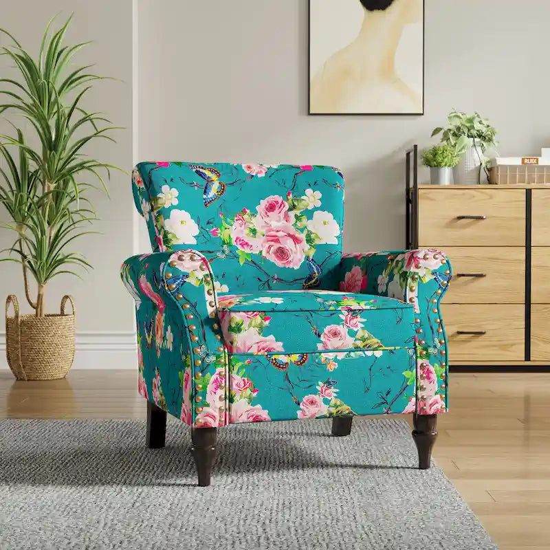 Fauteuil de salon avec finition cloutée - 29.9W x 29.9H x 32.9D