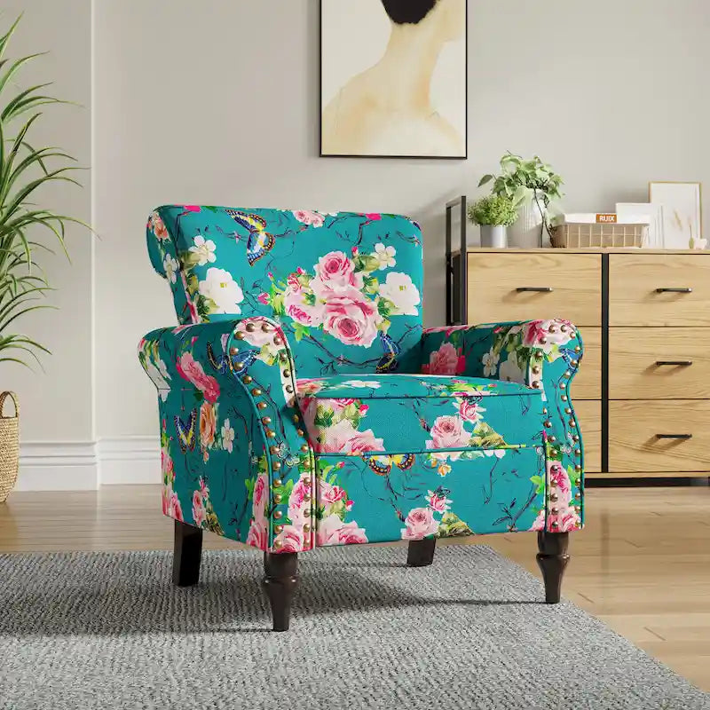 Fauteuil de salon avec finition cloutée - 29.9W x 29.9H x 32.9D