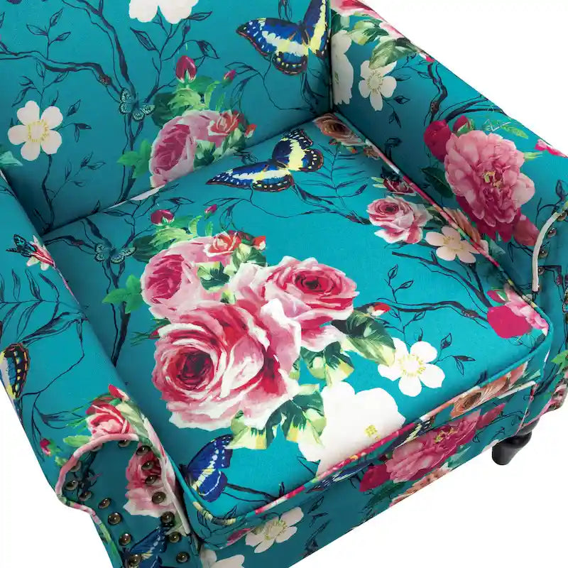 Fauteuil de salon avec finition cloutée - 29.9W x 29.9H x 32.9D