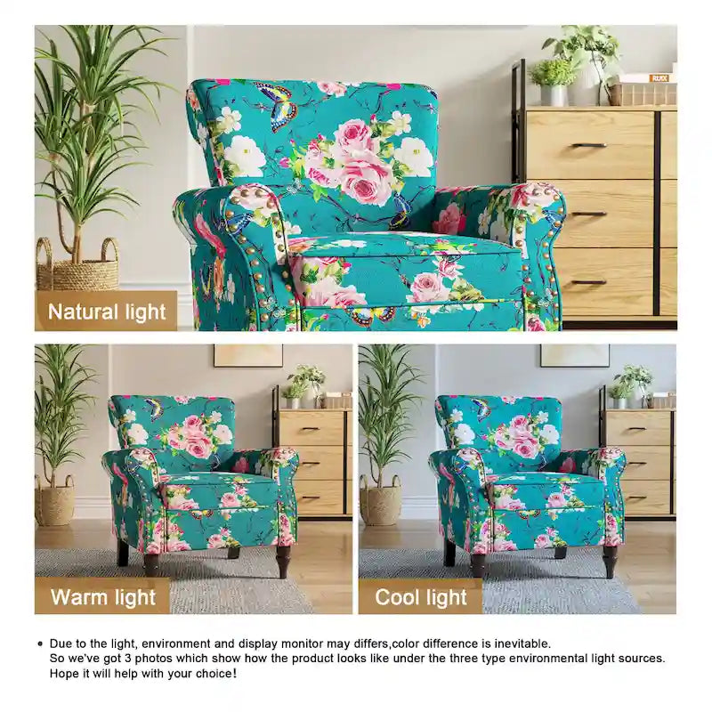 Fauteuil de salon avec finition cloutée - 29.9W x 29.9H x 32.9D