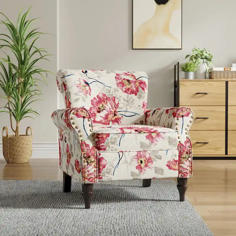 Fauteuil de salon avec finition cloutée - 29.9W x 29.9H x 32.9D
