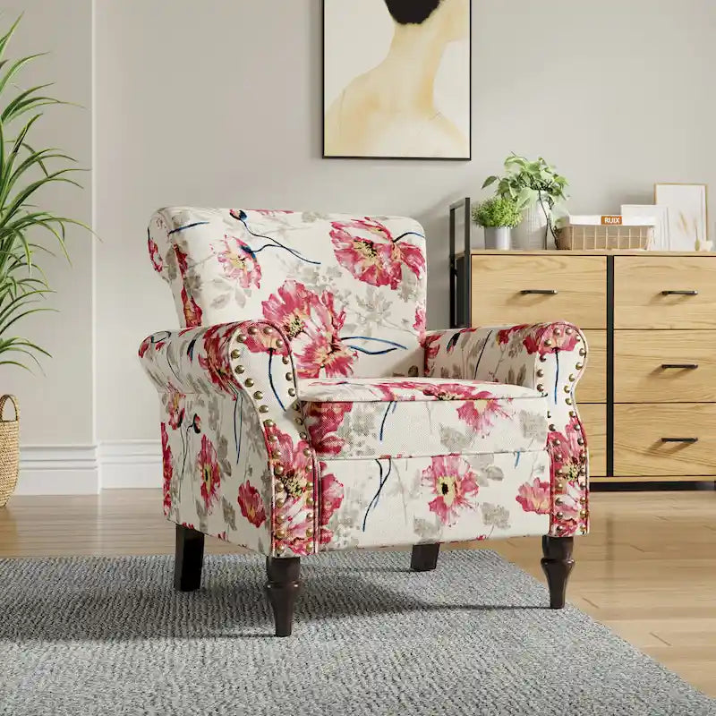 Fauteuil de salon avec finition cloutée - 29.9W x 29.9H x 32.9D