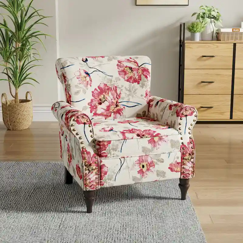 Fauteuil de salon avec finition cloutée - 29.9W x 29.9H x 32.9D