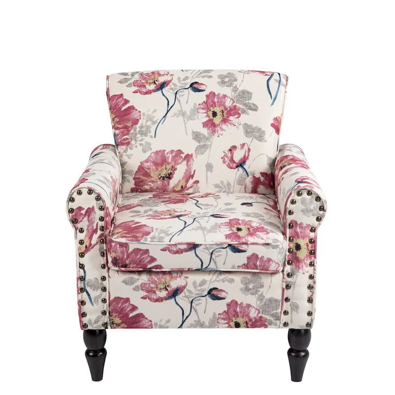 Fauteuil de salon avec finition cloutée - 29.9W x 29.9H x 32.9D