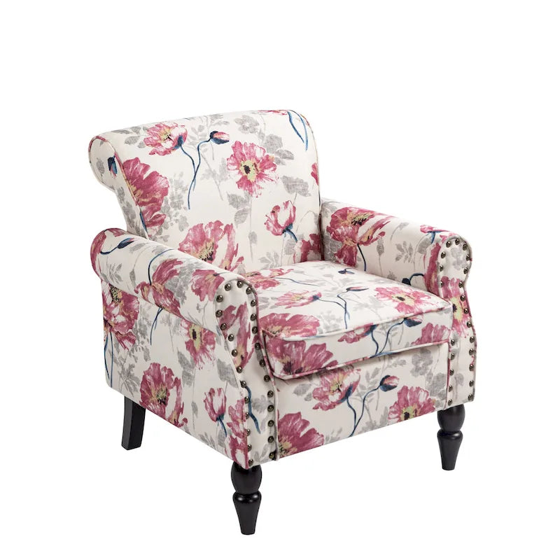 Fauteuil de salon avec finition cloutée - 29.9W x 29.9H x 32.9D