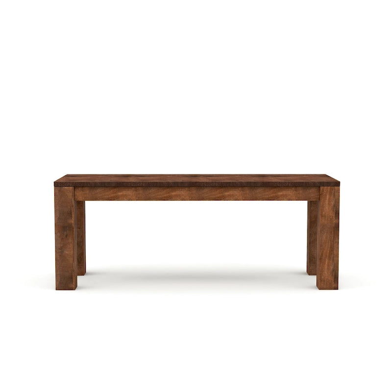 Banc de salle à manger rustique en bois massif de manguier
