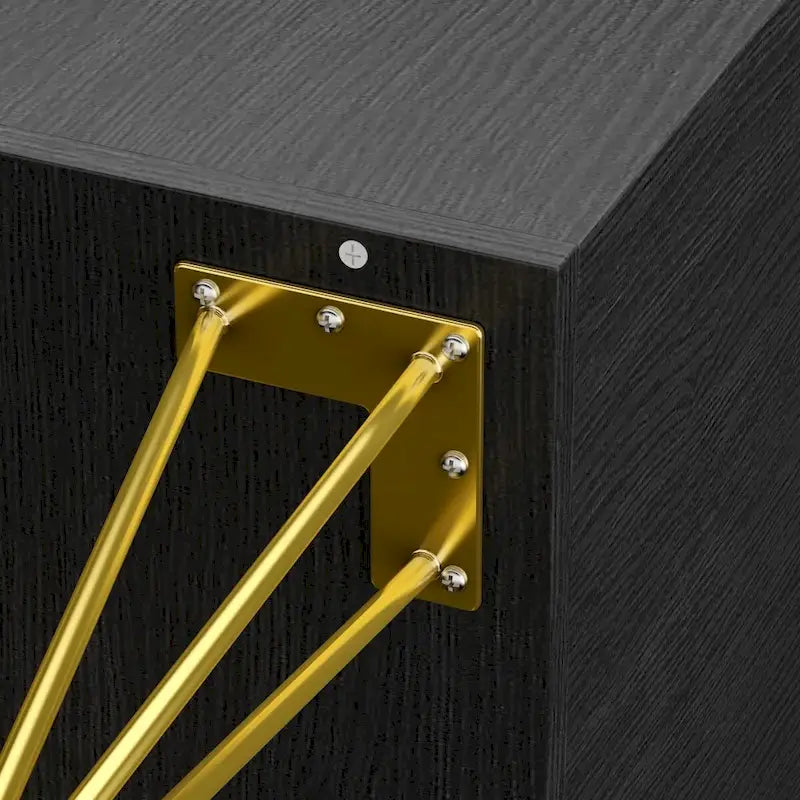 23.6 Tall 1 - Drawer Wood Nightstand Metal Legs(1 Piece)
