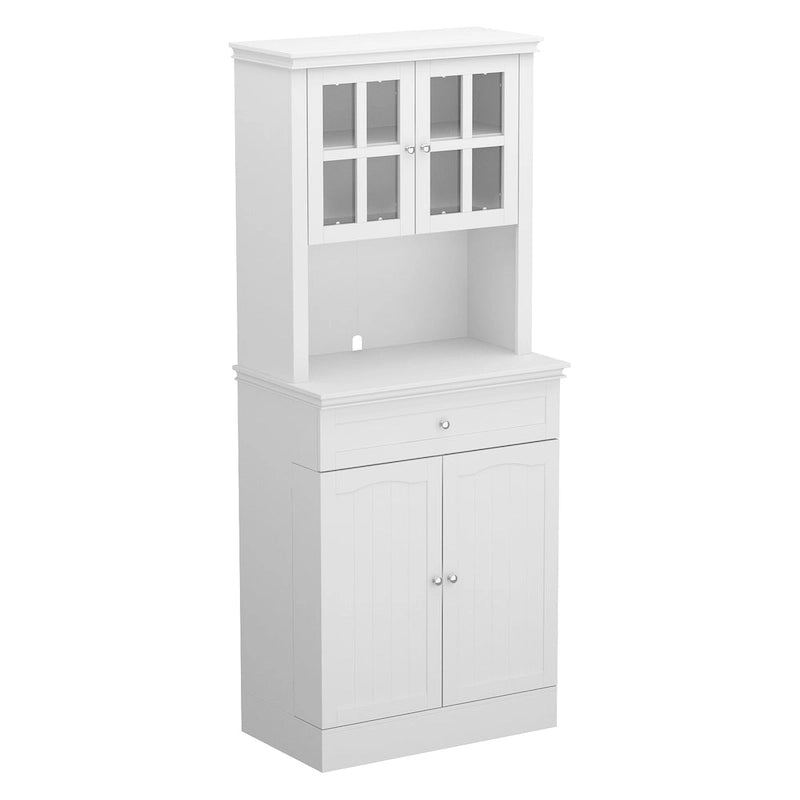 Hoher Küchenschrank mit großem offenem Fach für eine Mikrowelle - 30W x 69.3H
