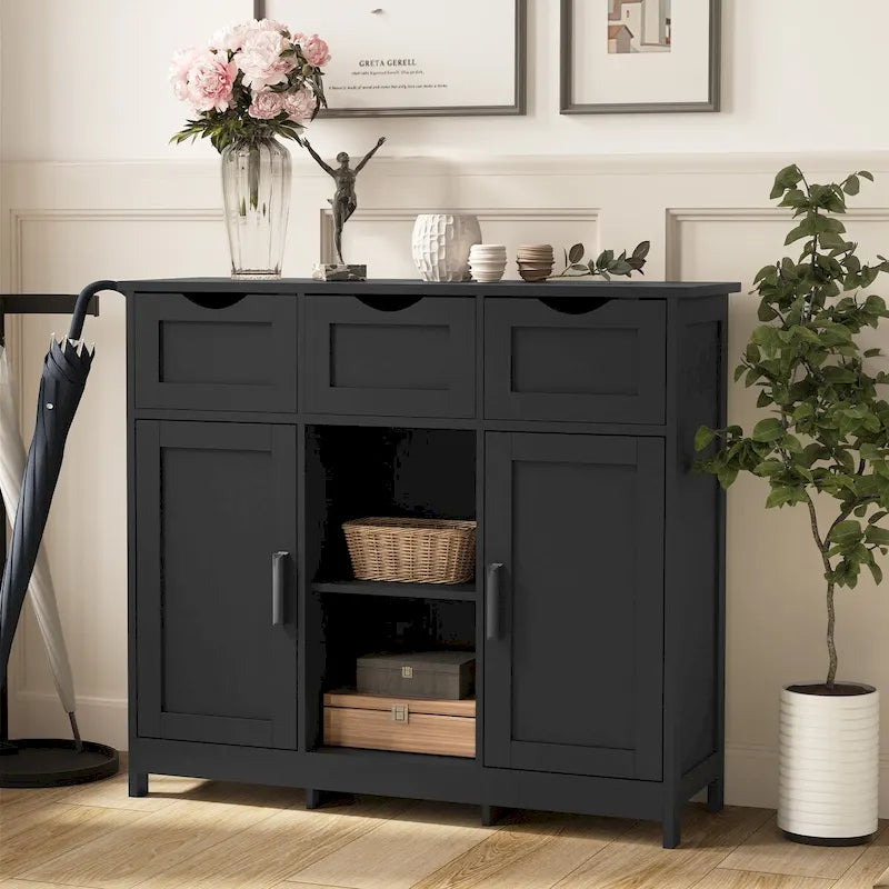 Buffet Sideboard Cabinet with doors and drawers, Coffee Bar Cabinet, Sideboard with Storage