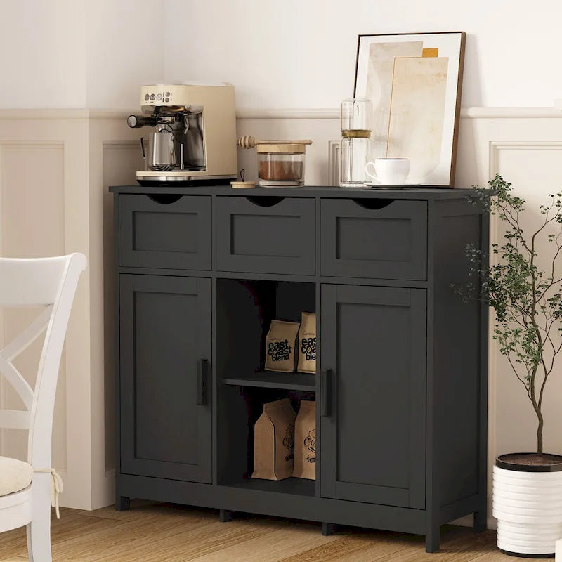 Buffet Sideboard Cabinet with doors and drawers, Coffee Bar Cabinet, Sideboard with Storage