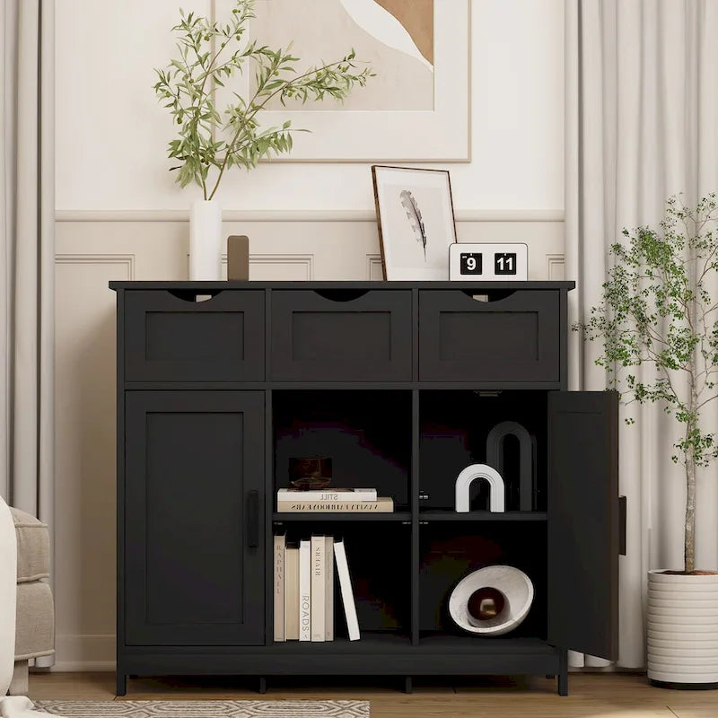 Buffet Sideboard Cabinet with doors and drawers, Coffee Bar Cabinet, Sideboard with Storage
