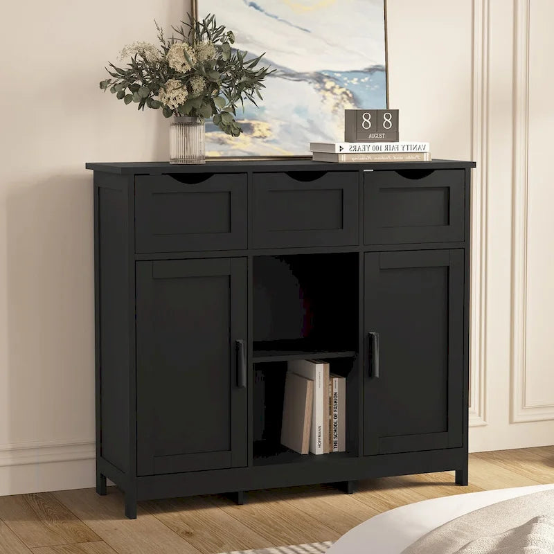 Buffet Sideboard Cabinet with doors and drawers, Coffee Bar Cabinet, Sideboard with Storage