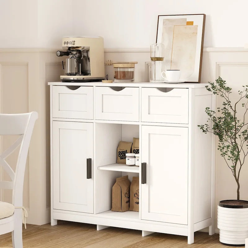 Buffet Sideboard Cabinet with doors and drawers, Coffee Bar Cabinet, Sideboard with Storage