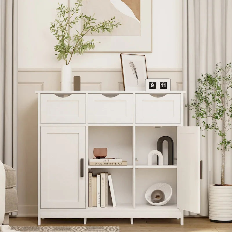 Buffet Sideboard Cabinet with doors and drawers, Coffee Bar Cabinet, Sideboard with Storage